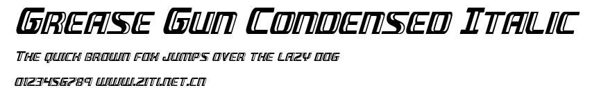 Grease Gun Condensed Italic.ttf字體轉換器圖片