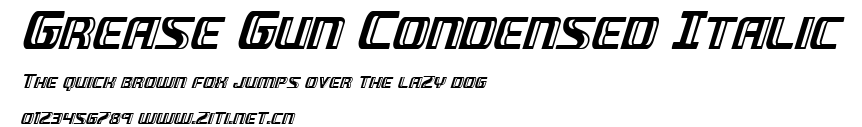 Grease Gun Condensed Italic.ttf字體轉換器圖片