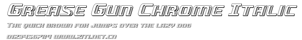 Grease Gun Chrome Italic.ttf字體轉換器圖片