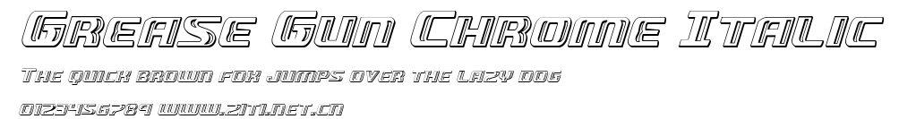 Grease Gun Chrome Italic.ttf字體轉換器圖片