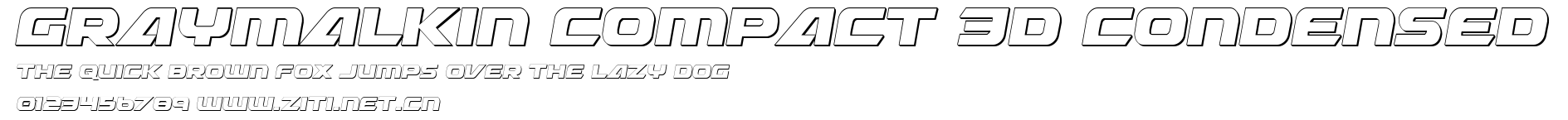 Graymalkin Compact 3D Condensed.ttf字體轉換器圖片