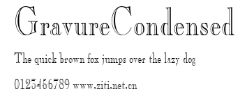 GravureCondensed.ttf字體轉換器圖片