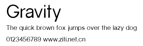 Gravity.ttf字體轉換器圖片