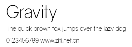Gravity.ttf字體轉換器圖片