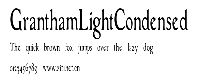 GranthamLightCondensed.ttf字體轉換器圖片