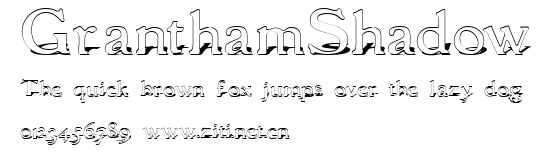 GranthamShadow.ttf字體轉換器圖片