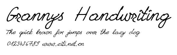 Grannys Handwriting.ttf字體轉換器圖片