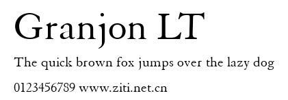 Granjon LT.ttf字體轉換器圖片