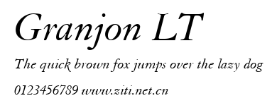 Granjon LT.ttf字體轉換器圖片