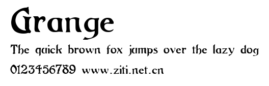 Grange.ttf字體轉換器圖片
