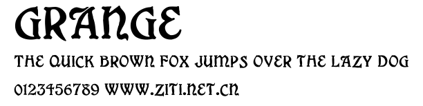 Grange.ttf字體轉換器圖片