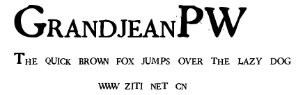 GrandjeanPW.ttf字體轉換器圖片