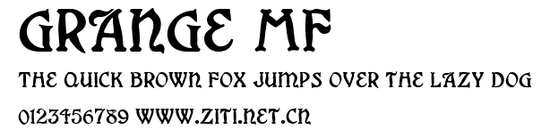 Grange MF.ttf字體轉換器圖片
