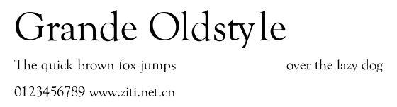 Grande Oldstyle.ttf字體轉換器圖片