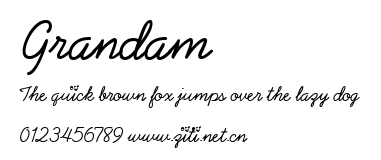 Grandam.ttf字體轉換器圖片