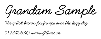 Grandam Sample.ttf字體轉換器圖片