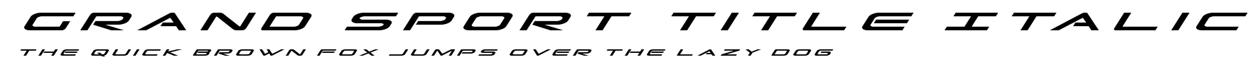 Grand Sport Title Italic.ttf字體轉換器圖片