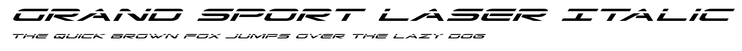 Grand Sport Laser Italic.ttf字體轉換器圖片
