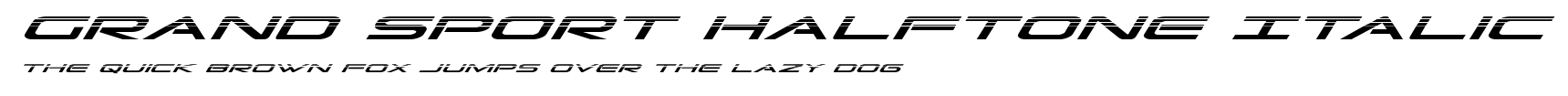 Grand Sport Halftone Italic.ttf字體轉換器圖片