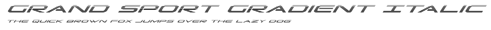 Grand Sport Gradient Italic.ttf字體轉換器圖片