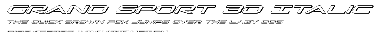 Grand Sport 3D Italic.ttf字體轉換器圖片