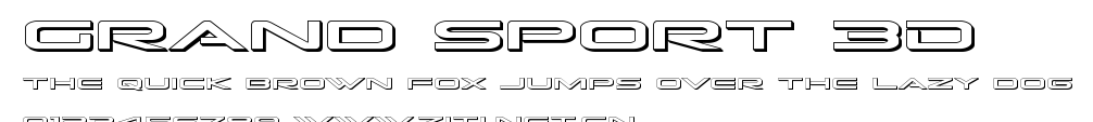 Grand Sport 3D.ttf字體轉換器圖片