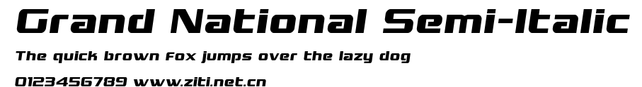 Grand National Semi-Italic.ttf字體轉換器圖片