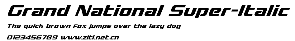 Grand National Super-Italic.ttf字體轉換器圖片