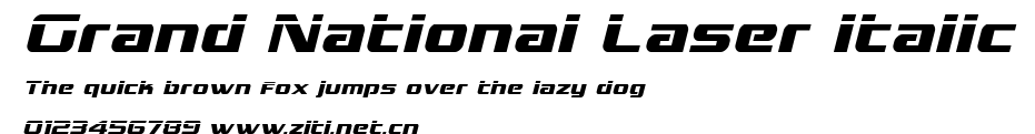 Grand National Laser Italic.ttf字體轉換器圖片
