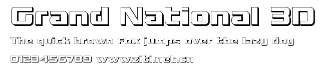 Grand National 3D.ttf字體轉換器圖片
