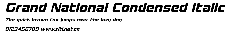 Grand National Condensed Italic.ttf字體轉換器圖片