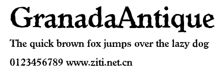 GranadaAntique.ttf字體轉換器圖片