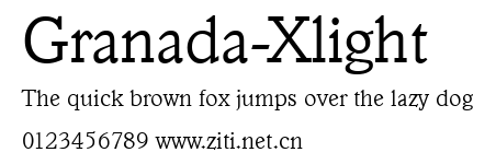 Granada-Xlight.ttf字體轉換器圖片