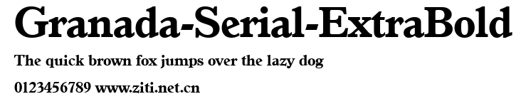 Granada-Serial-ExtraBold.ttf字體轉換器圖片
