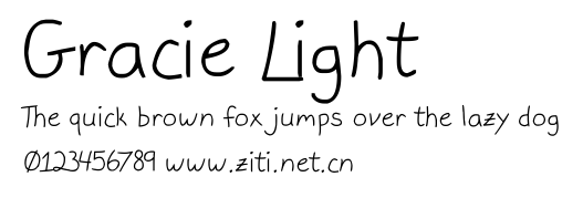 Gracie Light.ttf字體轉換器圖片