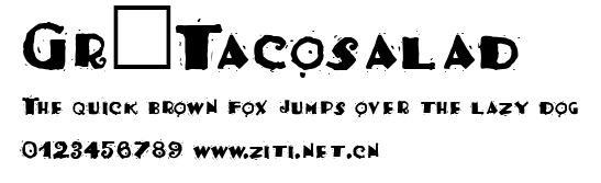 Gr-Tacosalad.ttf字體轉換器圖片