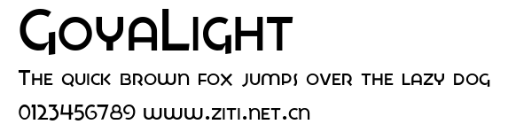 GoyaLight.ttf字體轉換器圖片