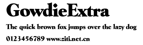 GowdieExtra.ttf字體轉換器圖片