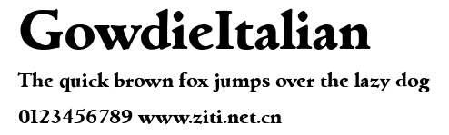 GowdieItalian.ttf字體轉換器圖片