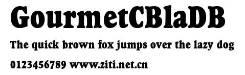 GourmetCBlaDB.ttf字體轉換器圖片