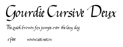 Gourdie Cursive Deux.ttf字體轉換器圖片