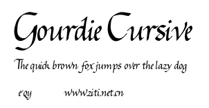Gourdie Cursive.ttf字體轉換器圖片