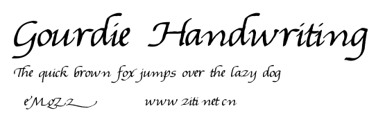 Gourdie Handwriting.ttf字體轉換器圖片