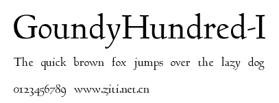 GoundyHundred-I.ttf字體轉換器圖片