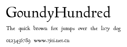 GoundyHundred.ttf字體轉換器圖片
