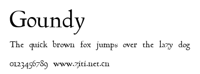 Goundy.ttf字體轉換器圖片