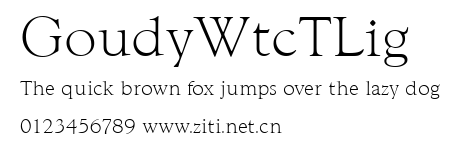 GoudyWtcTLig.ttf字體轉換器圖片