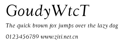 GoudyWtcT.ttf字體轉換器圖片