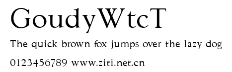 GoudyWtcT.ttf字體轉換器圖片