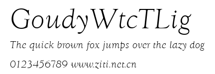 GoudyWtcTLig.ttf字體轉換器圖片